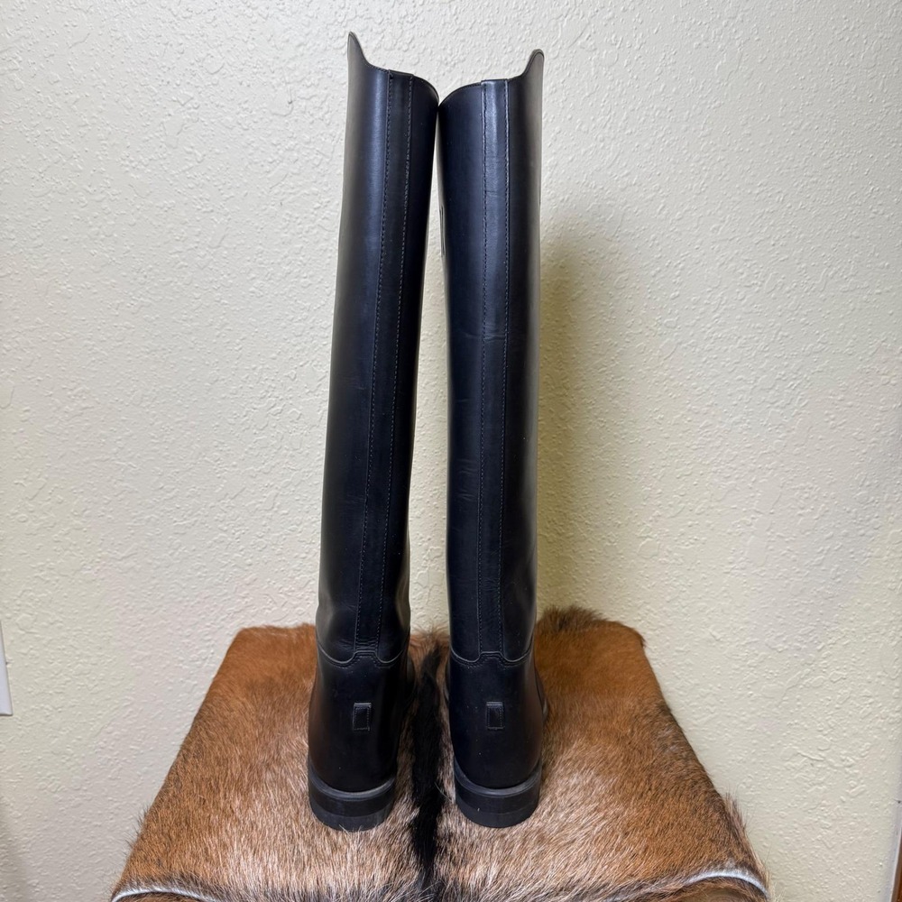 VTG Effingham By Bond Boot Co 6 Black Leather Riding Boots 6 Made USA Equestrian - Picture 4 of 11